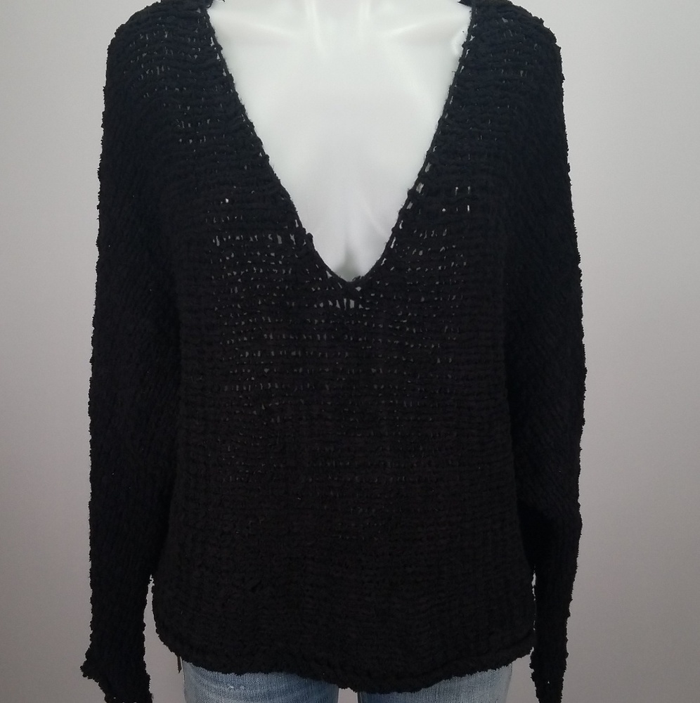 Free People Dolphin Bay V Neck Dolman Sweater